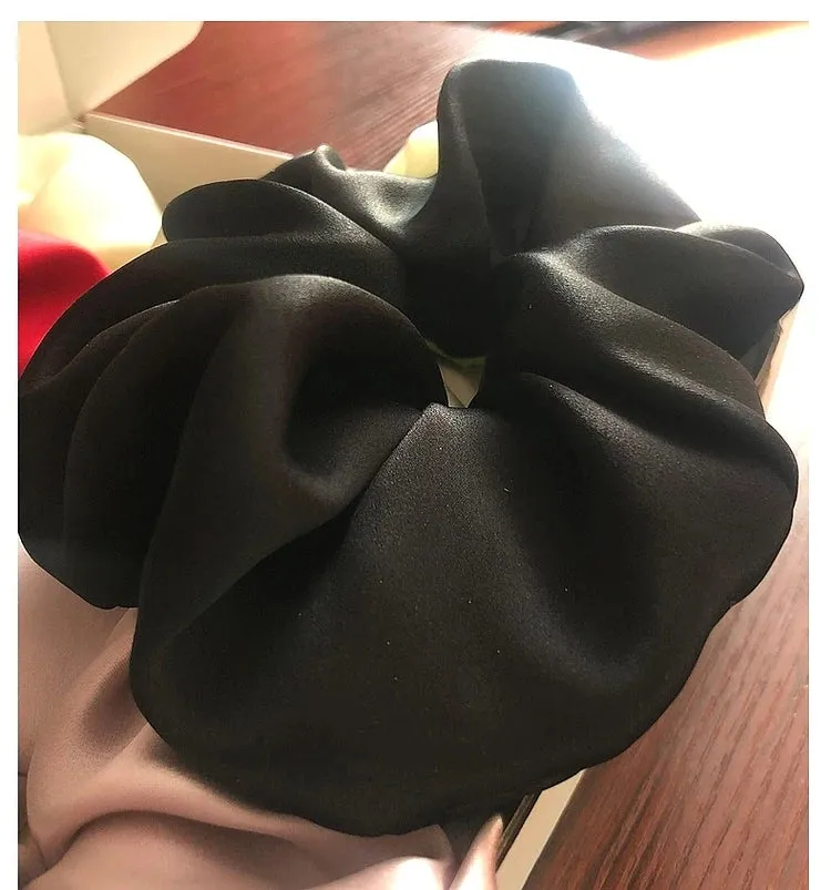 100% Mulberry 30MM Silk Most Luxurious Hair Scrunchies- Over-Sized 6CM