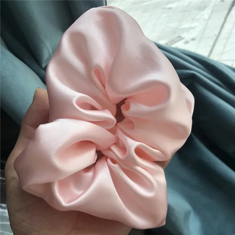 100% Mulberry 30MM Silk Most Luxurious Hair Scrunchies- Over-Sized 6CM