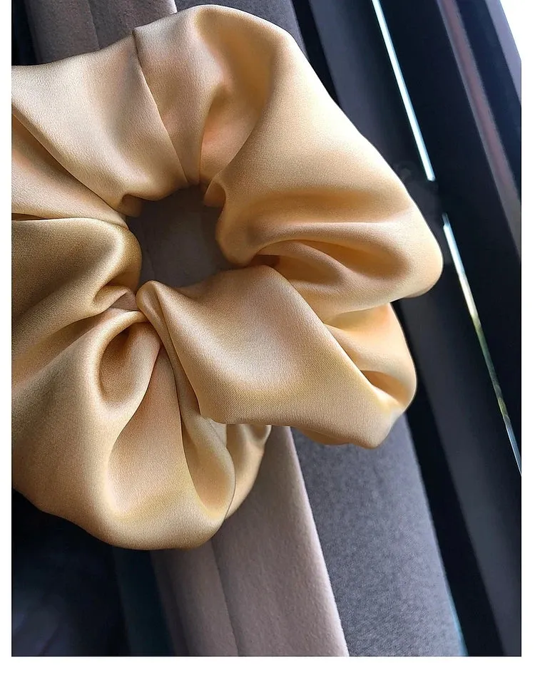 100% Mulberry 30MM Silk Most Luxurious Hair Scrunchies- Over-Sized 6CM