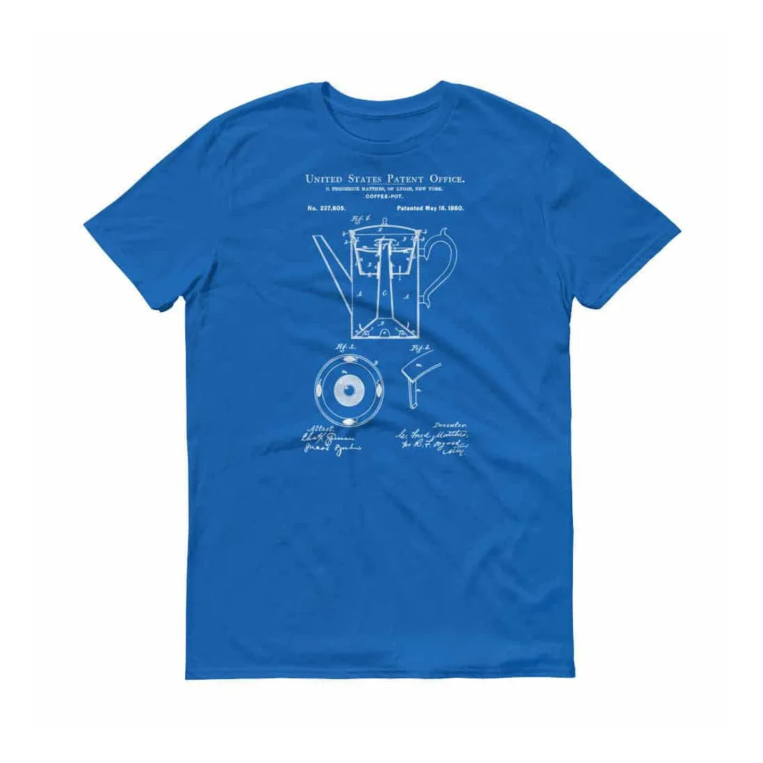 1880 Coffee Pot Patent T-Shirt - Old Patent T-shirt, Coffee Pot T-Shirt, Coffee T-shirt, Coffee Lover Gift, Coffee Art, Patent Shirt