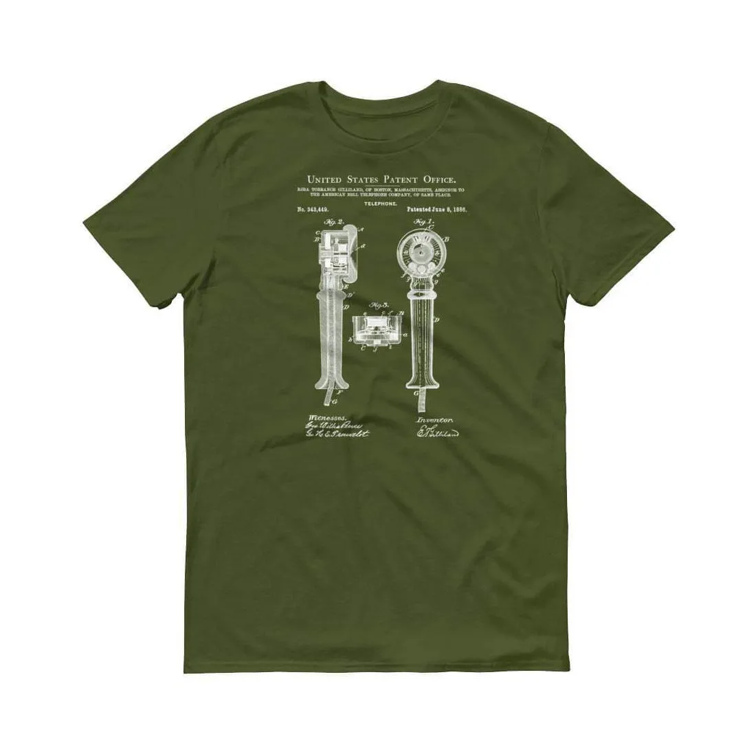 1886 Telephone Patent T Shirt - Patent Shirt, Steampunk T-Shirt, Geek t-shirt, Phone Patent, Telephone T-Shirt, Vintage Telephone, Old Phone
