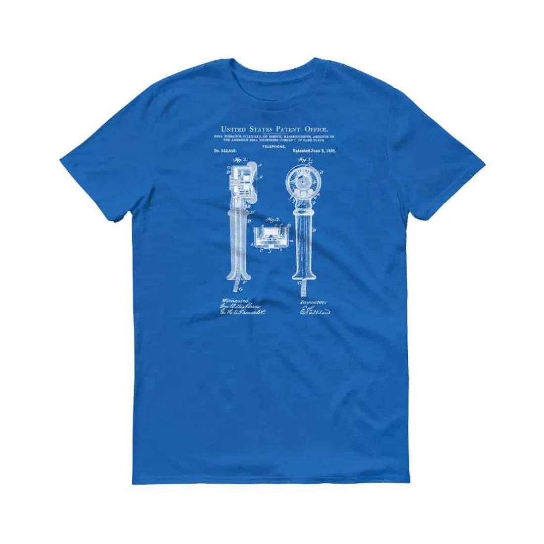 1886 Telephone Patent T Shirt - Patent Shirt, Steampunk T-Shirt, Geek t-shirt, Phone Patent, Telephone T-Shirt, Vintage Telephone, Old Phone