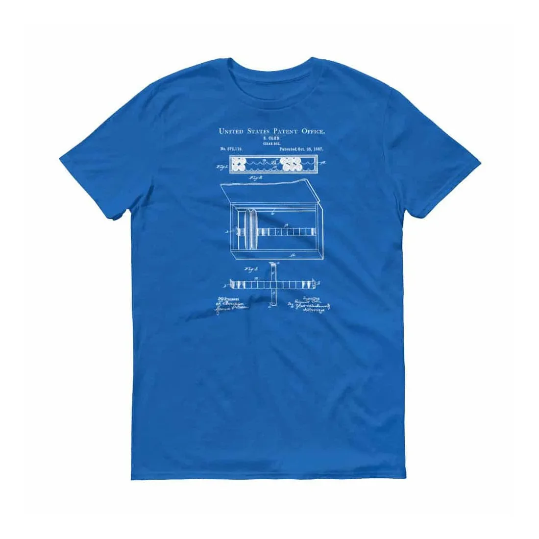 1887 Cigar Box Patent T-Shirt - Old Patent T-shirt, Cuban Cigar Shirt, Cigar Art, Cigar Shirt, Cigar Smoker Gift, Cigar Lover T-Shirt