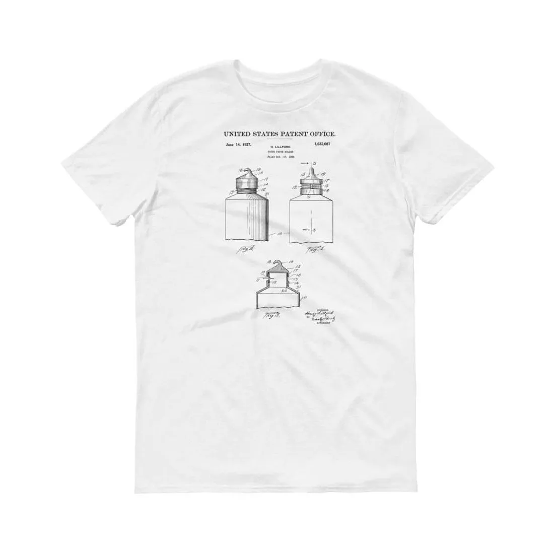 1927 Tooth Paste Tube Patent T-Shirt -Old Patent T-shirt, Dentist Gift, Dental Assistant Gift, Dental Hygienist Gift, Tooth Paste Shirt