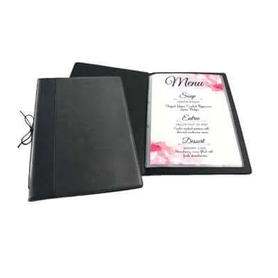 A4/A5 PU LEATHER REFILLABLE MENU HOLDER