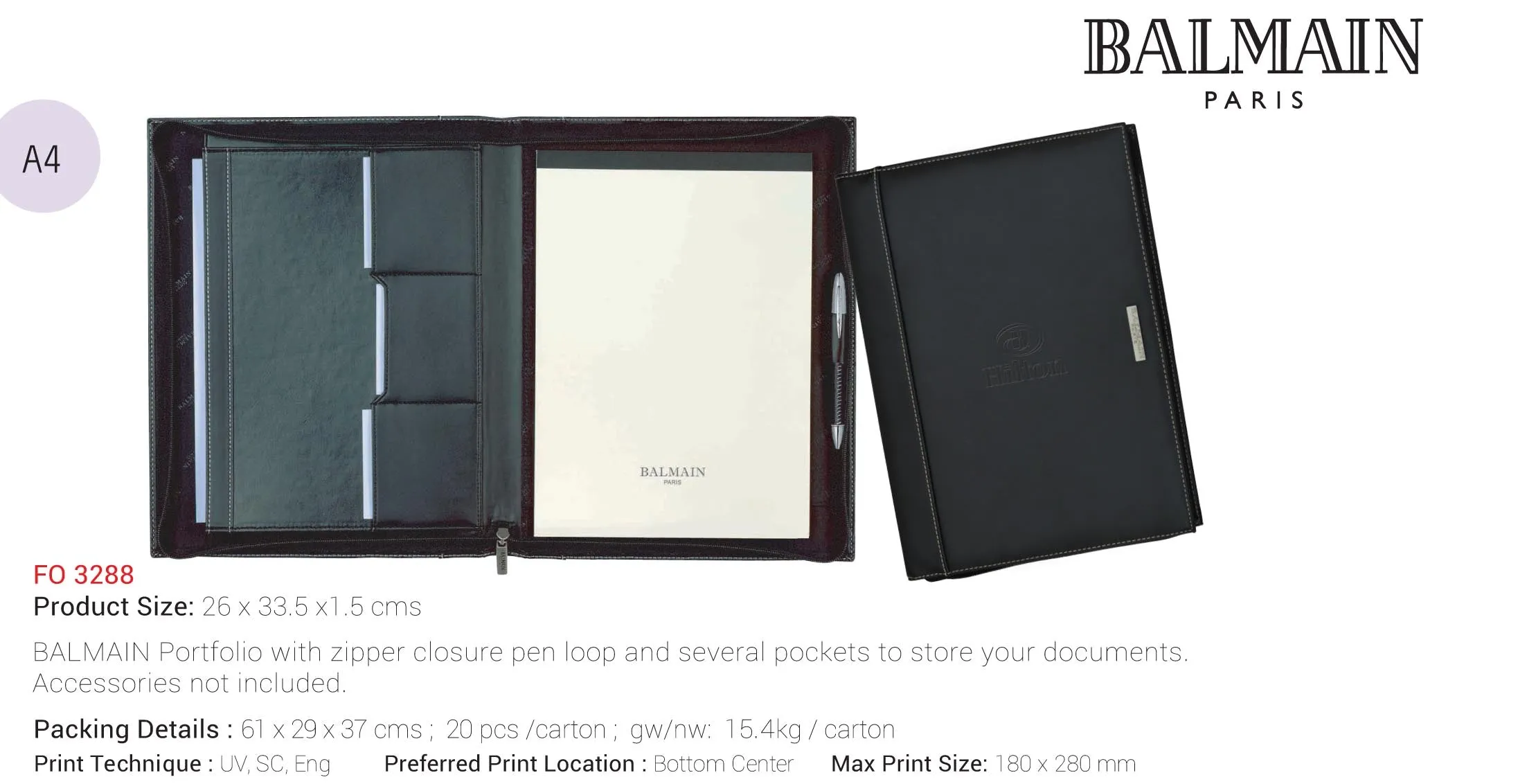 AMS-FO-3288  - BALMAIN Laather Portfolio