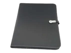 AMS-RM-366 - PU Leather portfolio with detachable USB Black