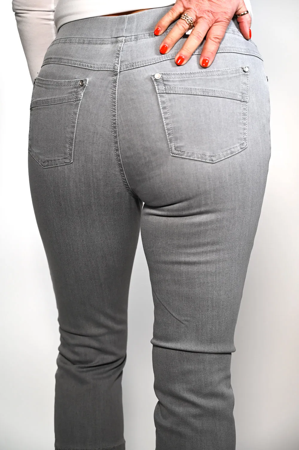 Anna Montana Jump In Capri Jeans (1016) - Silver