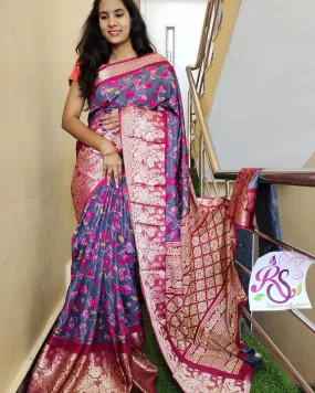 Beautiful Designer Pure Viscous Dola Binny Crepe Silk Saree
