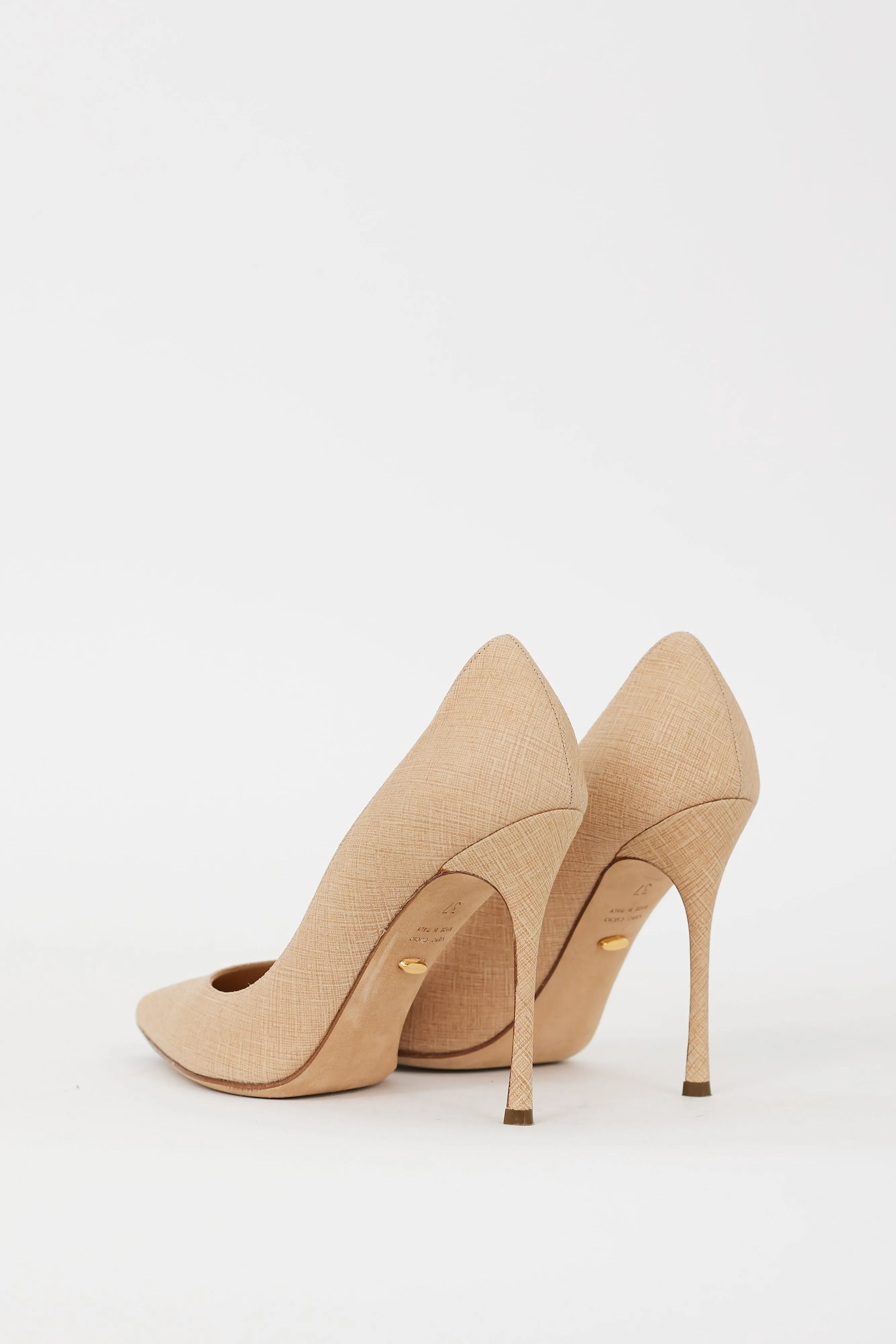 Beige Textured Godiva 120 Pump