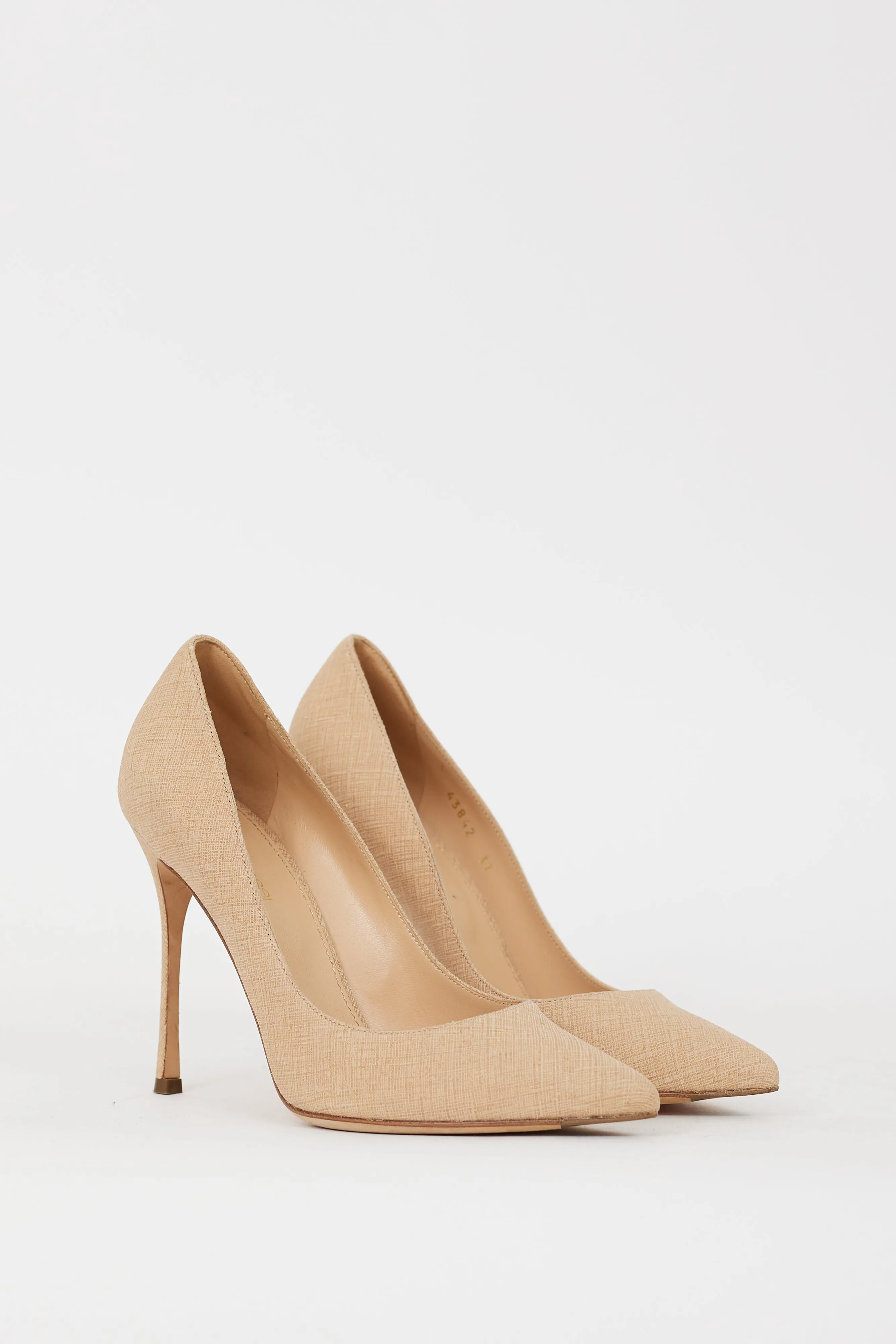 Beige Textured Godiva 120 Pump