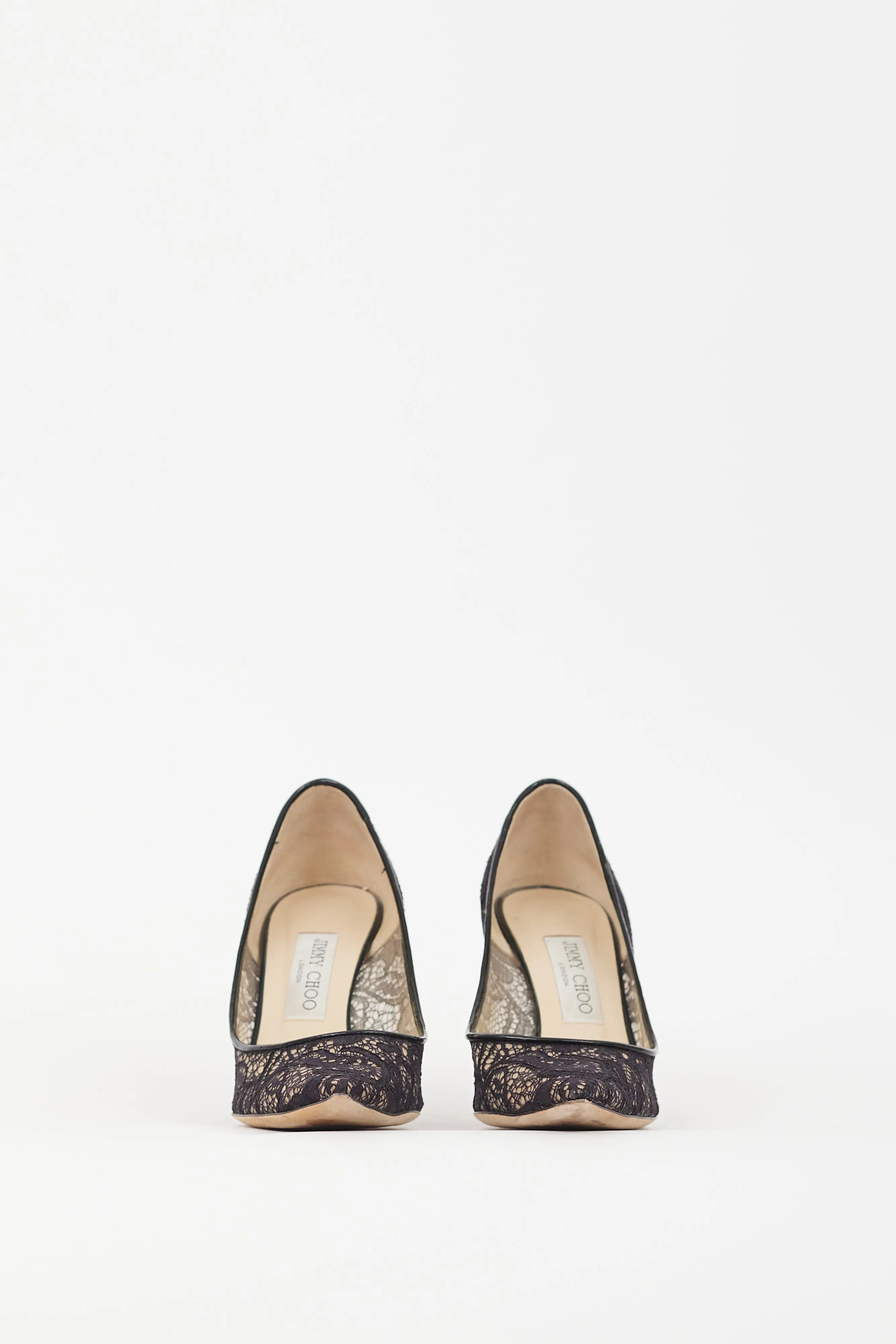 Black & Beige Lace Love Pump