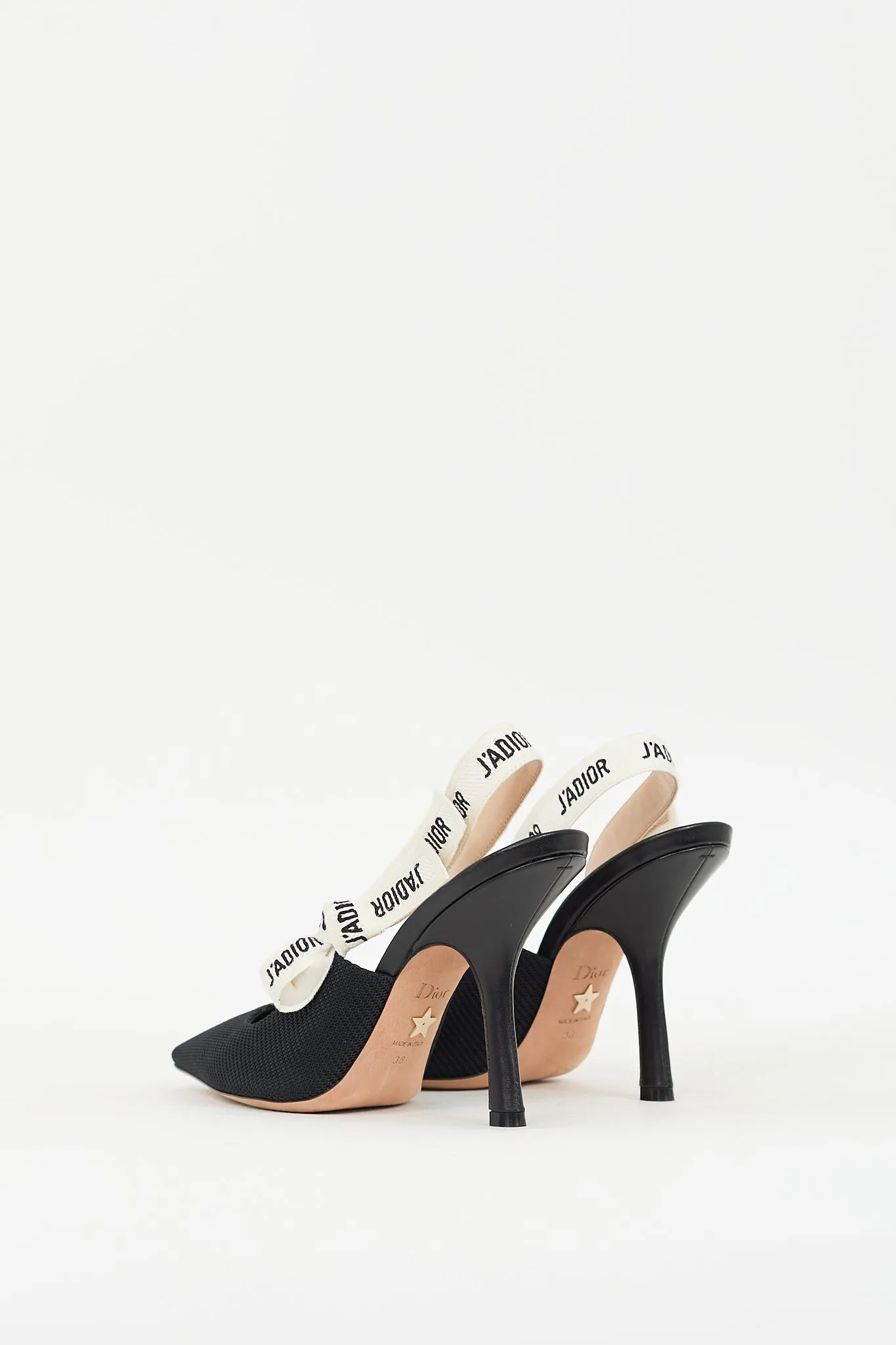 Black & White J'Adior Slingback Pump