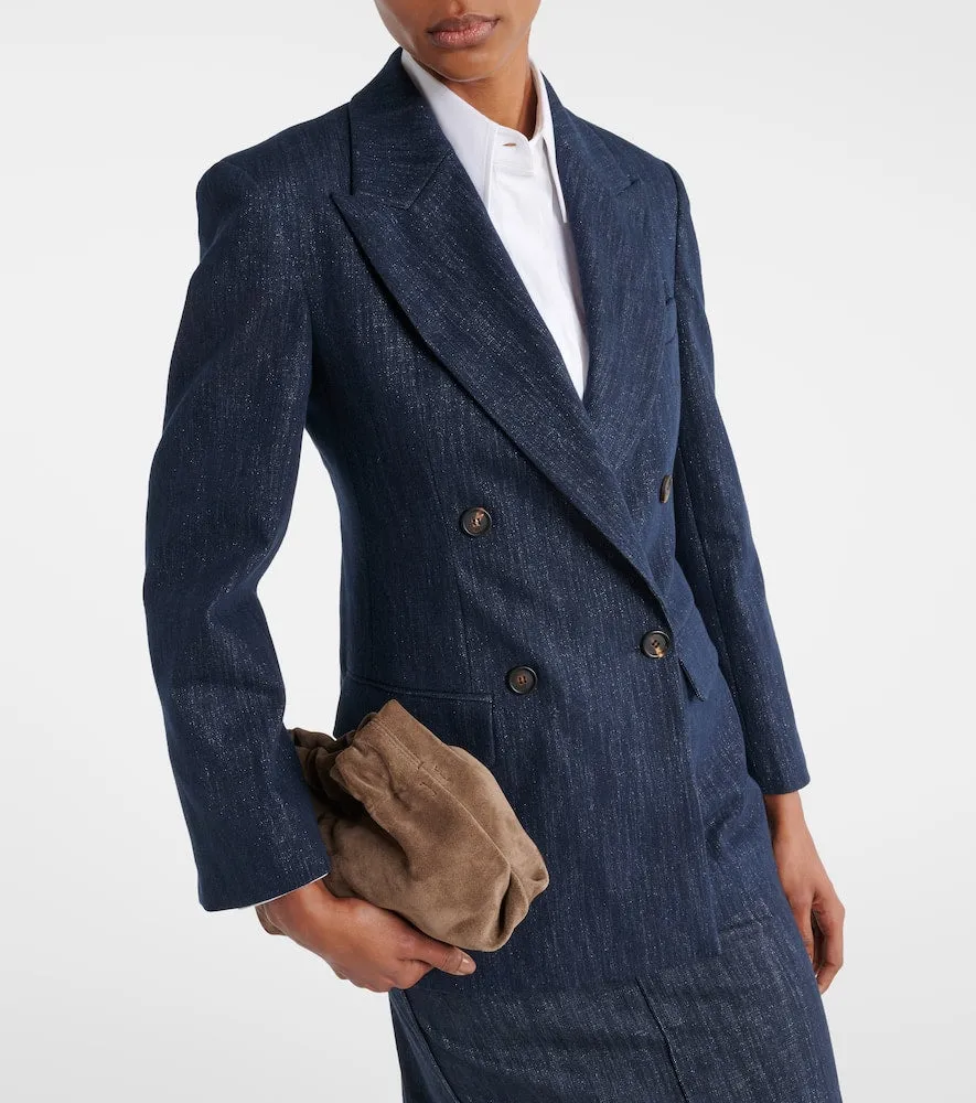Brunello Cucinelli Metallic cotton-blend blazer