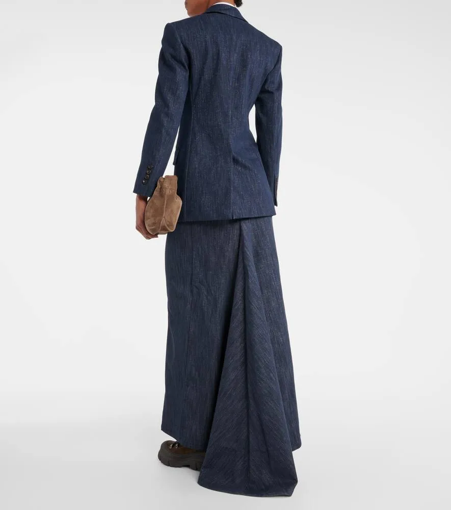 Brunello Cucinelli Metallic cotton-blend blazer