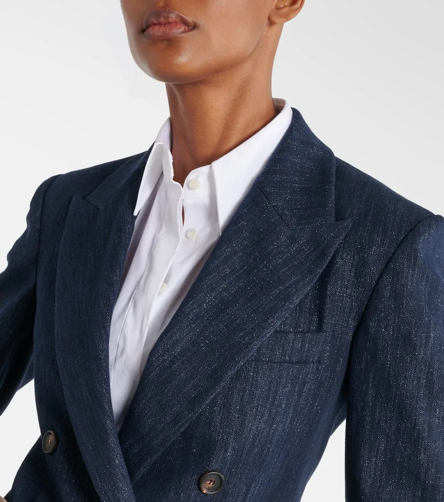 Brunello Cucinelli Metallic cotton-blend blazer