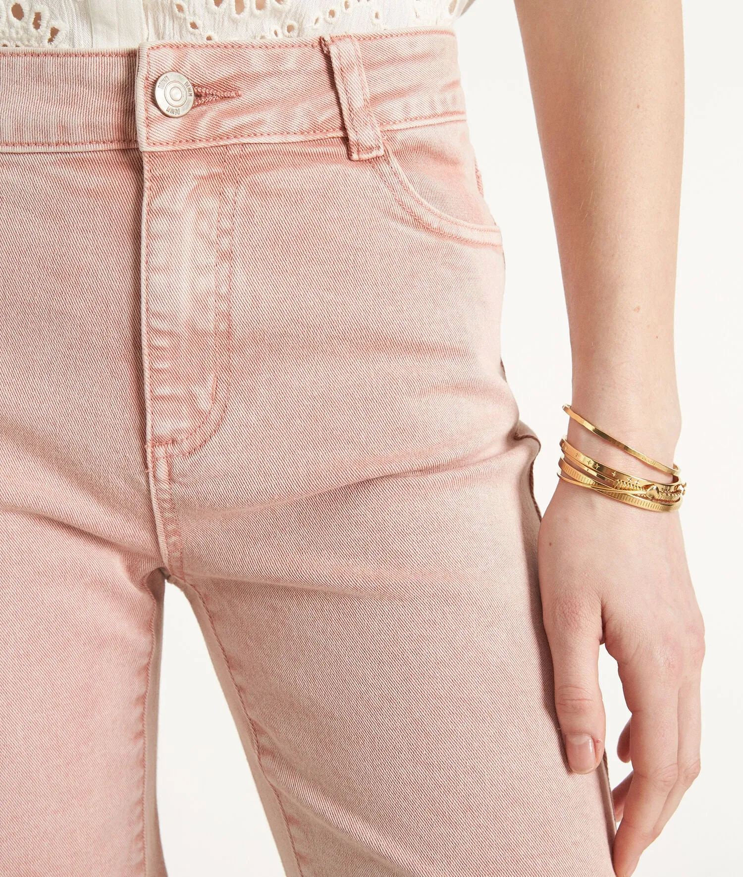 CHIARA BLUSH COTTON BERMUDA SHORTS