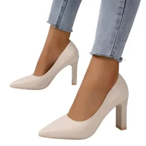 Classic Heel Women Pumps Pointed Toe