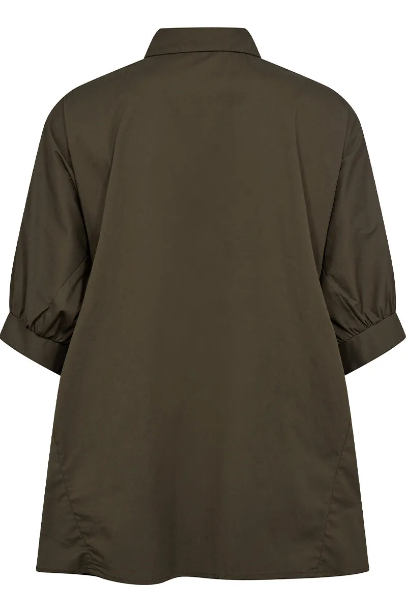 Cotton Crisp Wing Blouse 35417 | Army | Skjorte fra Co'couture