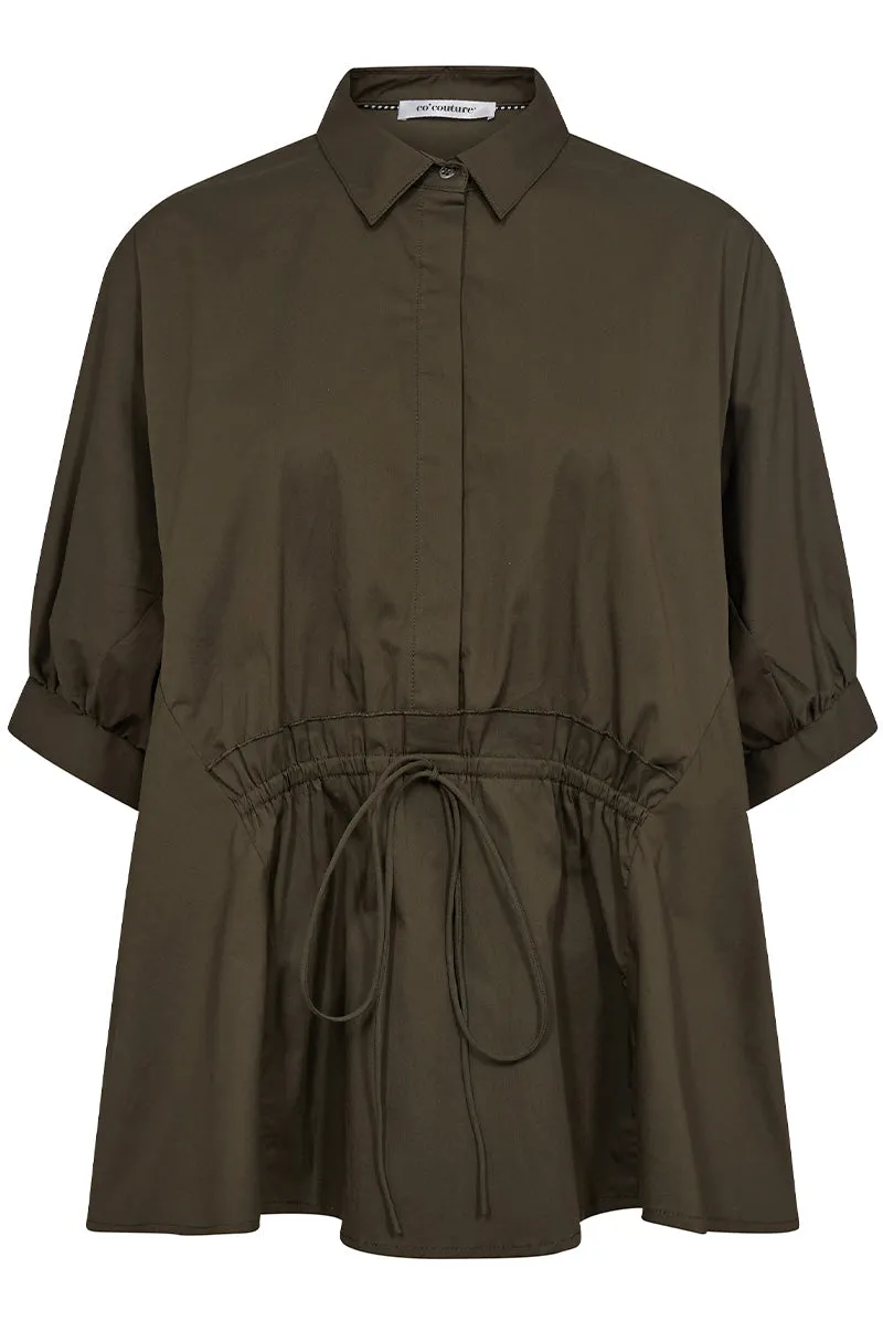 Cotton Crisp Wing Blouse 35417 | Army | Skjorte fra Co'couture