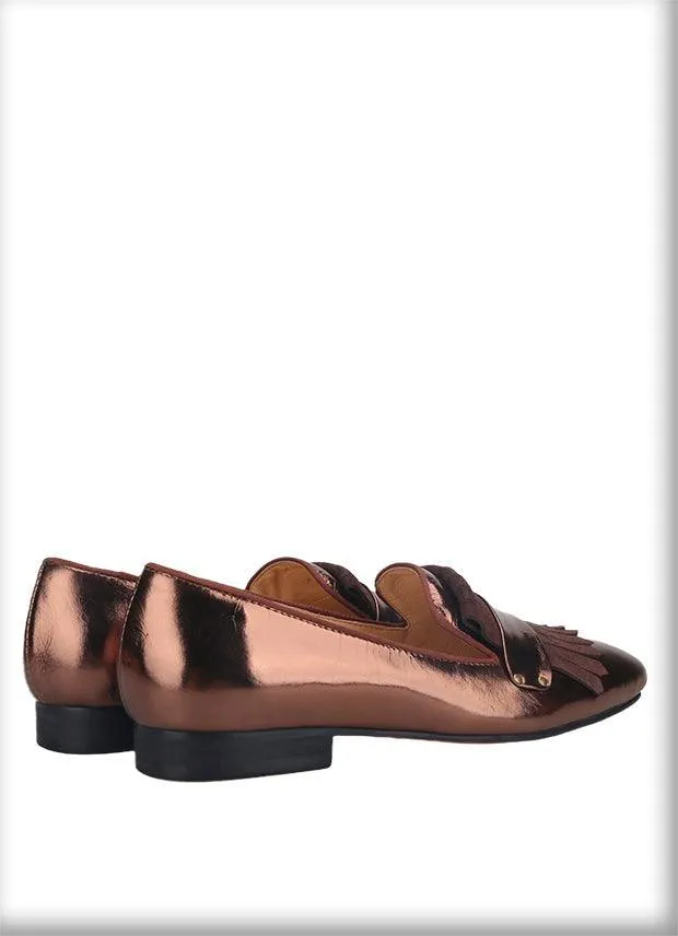 Cracked Patent Leather Loafers - Men Shoes