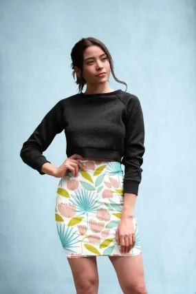 Divine Floral Poster (1) Pencil Skirt
