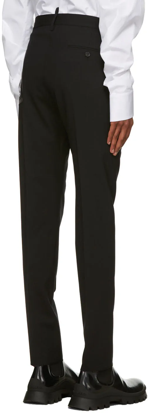 Dsquared2 Black Virgin Wool Hockney Trousers