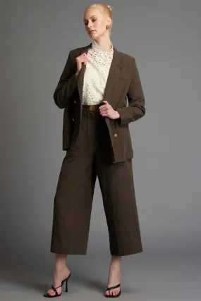 Fate   Becker - Last Dance Structured Solid Blazer - Khaki