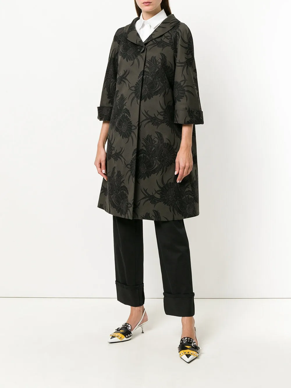 Floral Print Coat