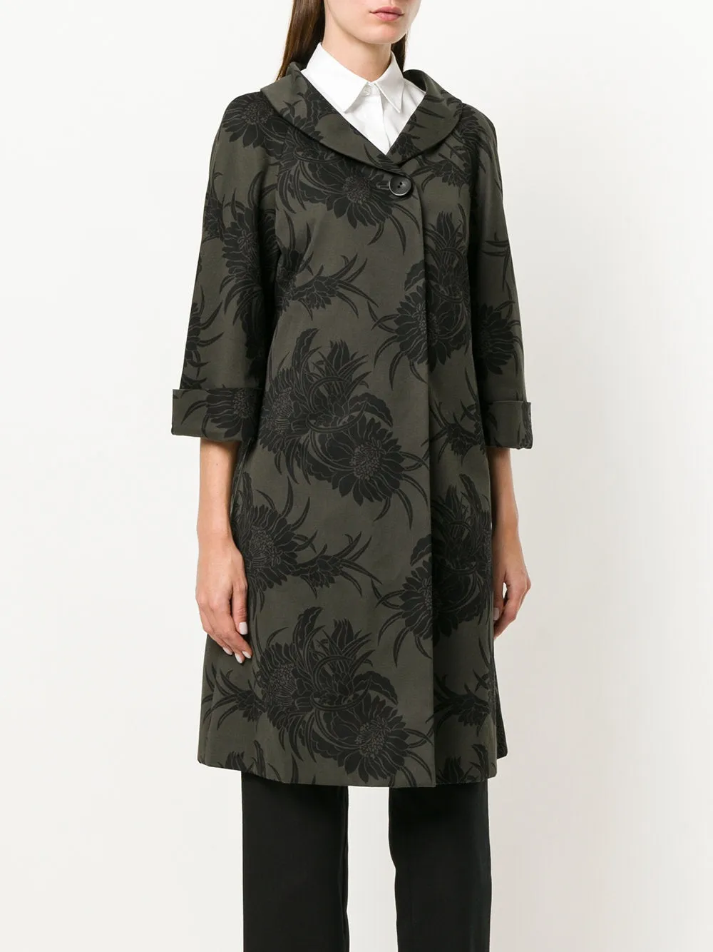 Floral Print Coat