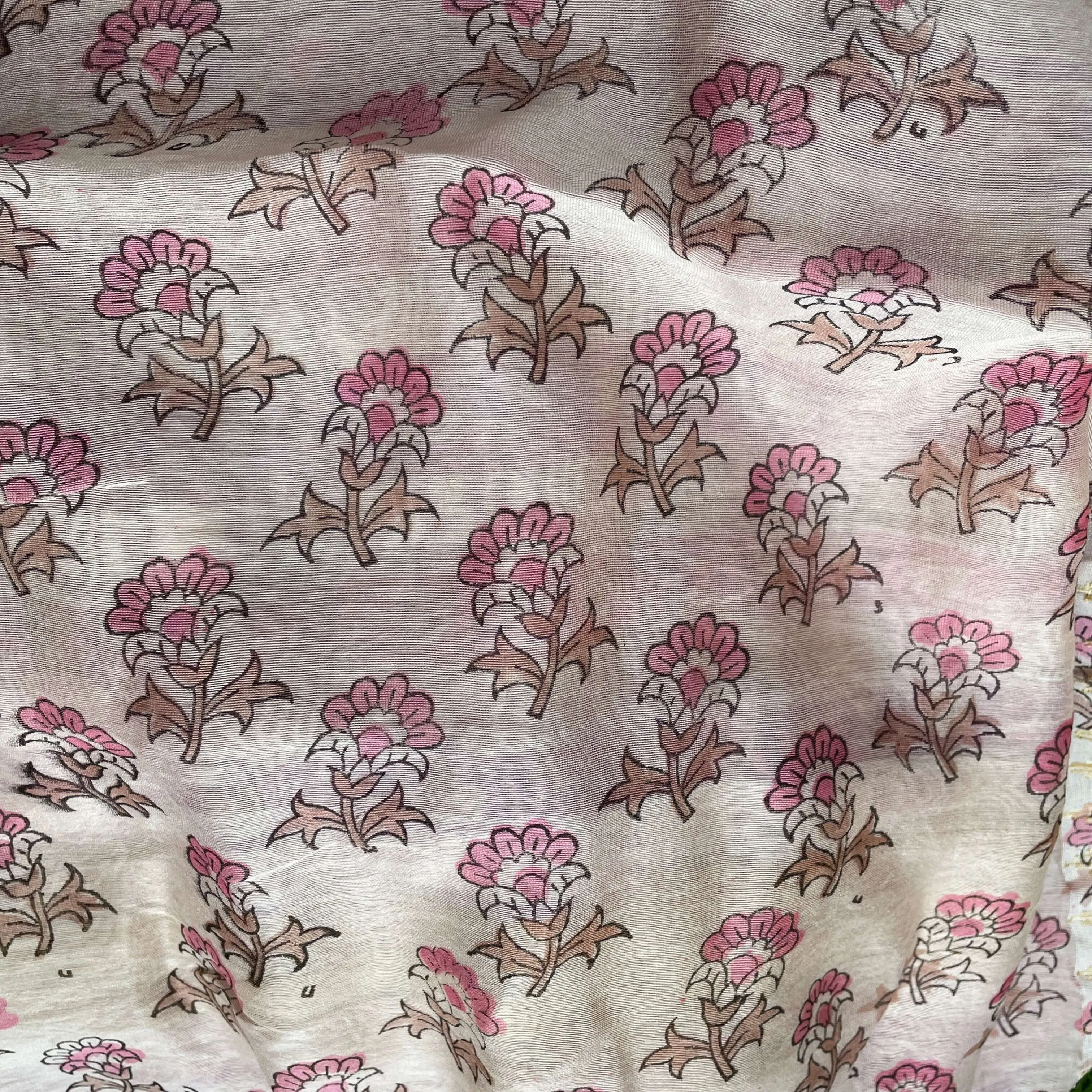 Lavender Maheshwari Block print