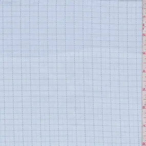 Light Blue Check Cotton Shirting Fabric