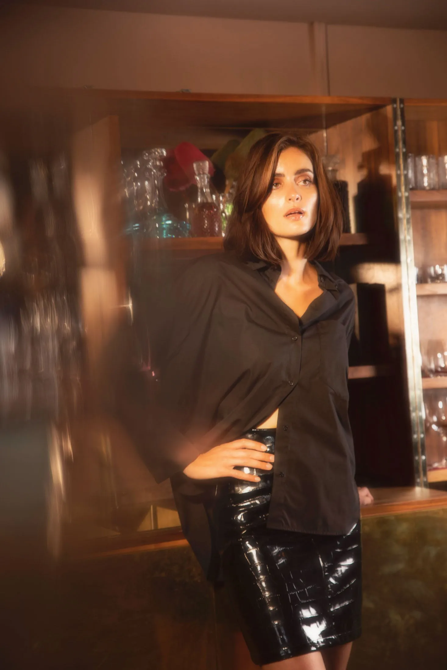 Lima Patent Skirt - Black