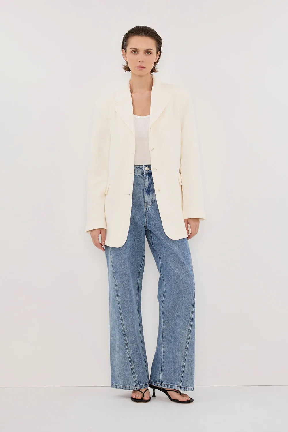 LIV CREAM BOYFRIEND BLAZER
