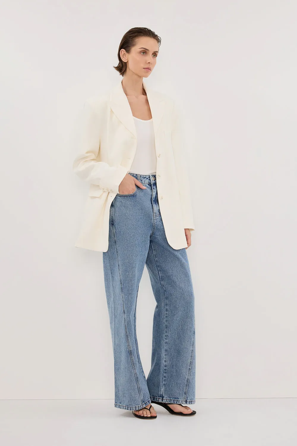 LIV CREAM BOYFRIEND BLAZER