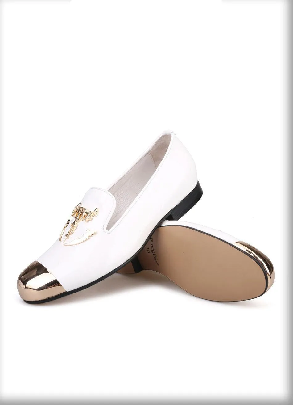 Metal Skull Buckle Men Loafers - Men Shoes