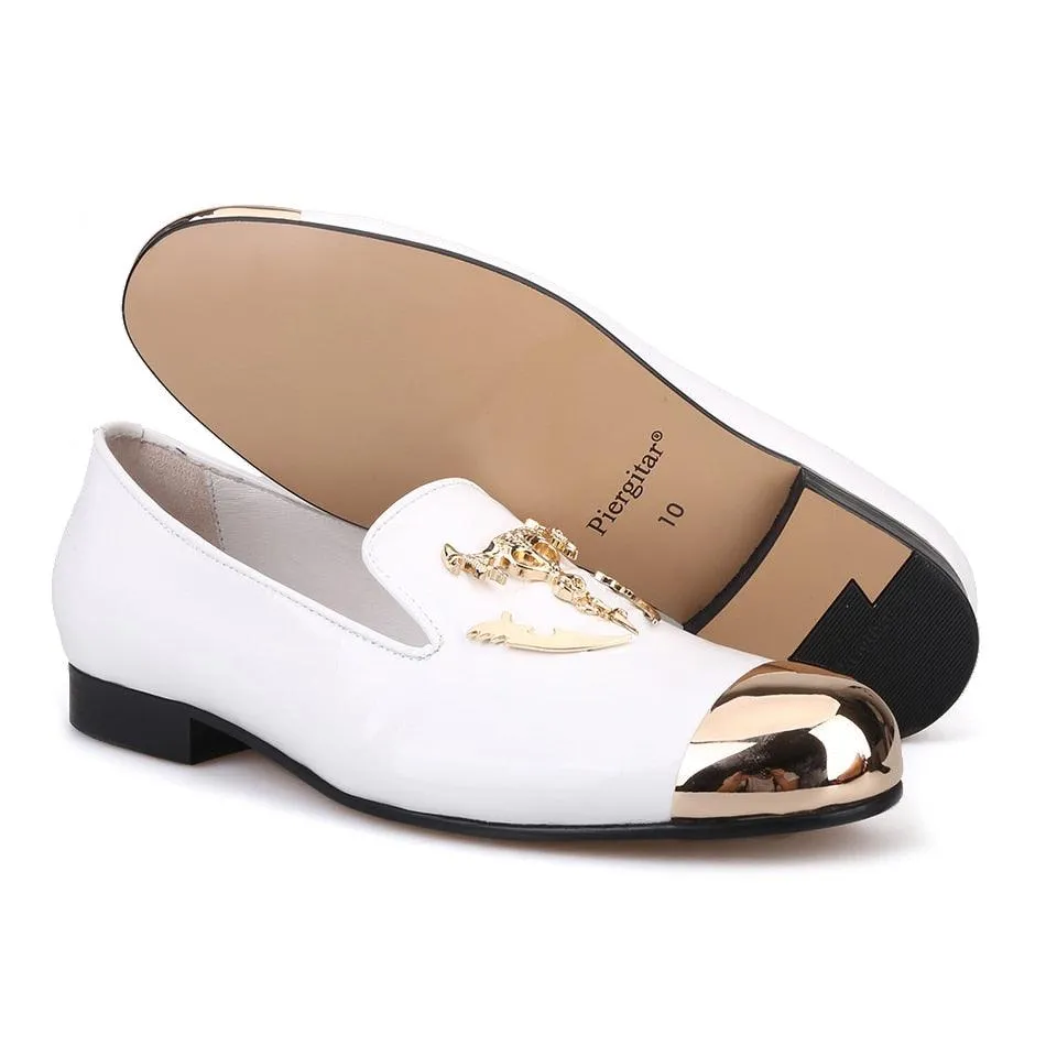 Metal Skull Buckle Men Loafers - Men Shoes