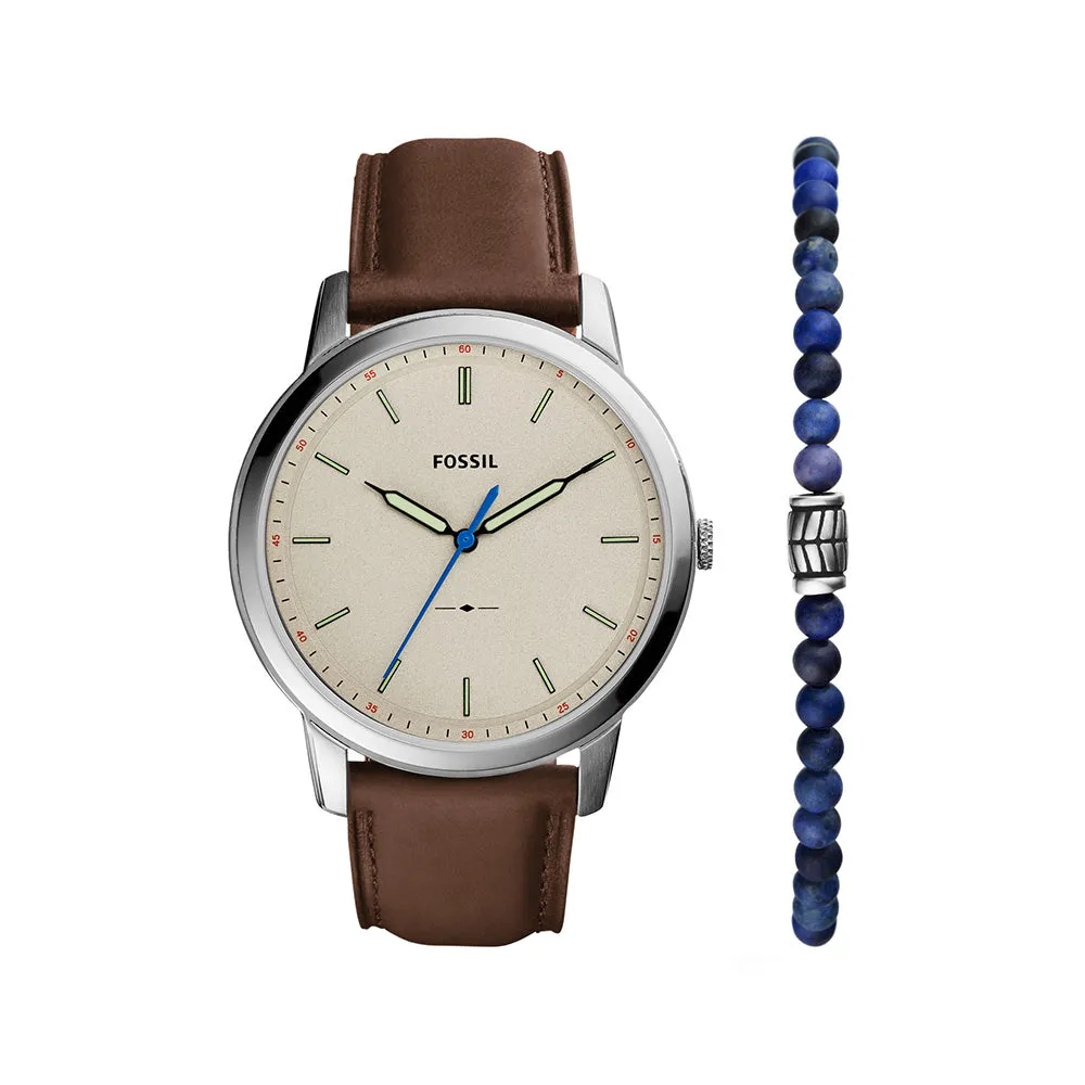 Minimalist Men Grey Quartz Analog Watch