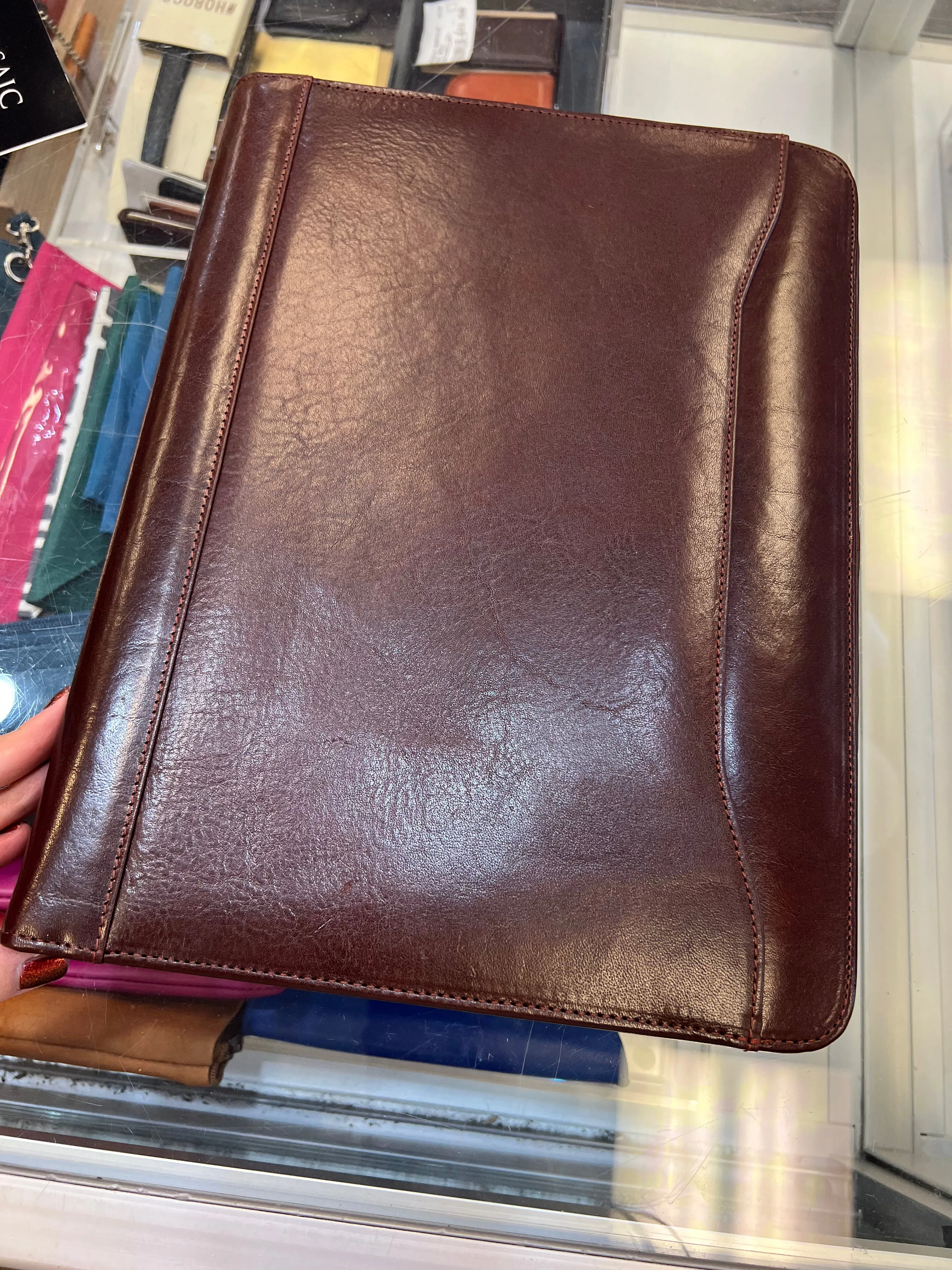 Mosaic Italian Leather Deluxe Padfolio- $80