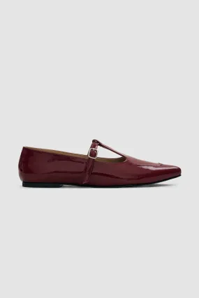 Pointed Mary Jane Patent Flats