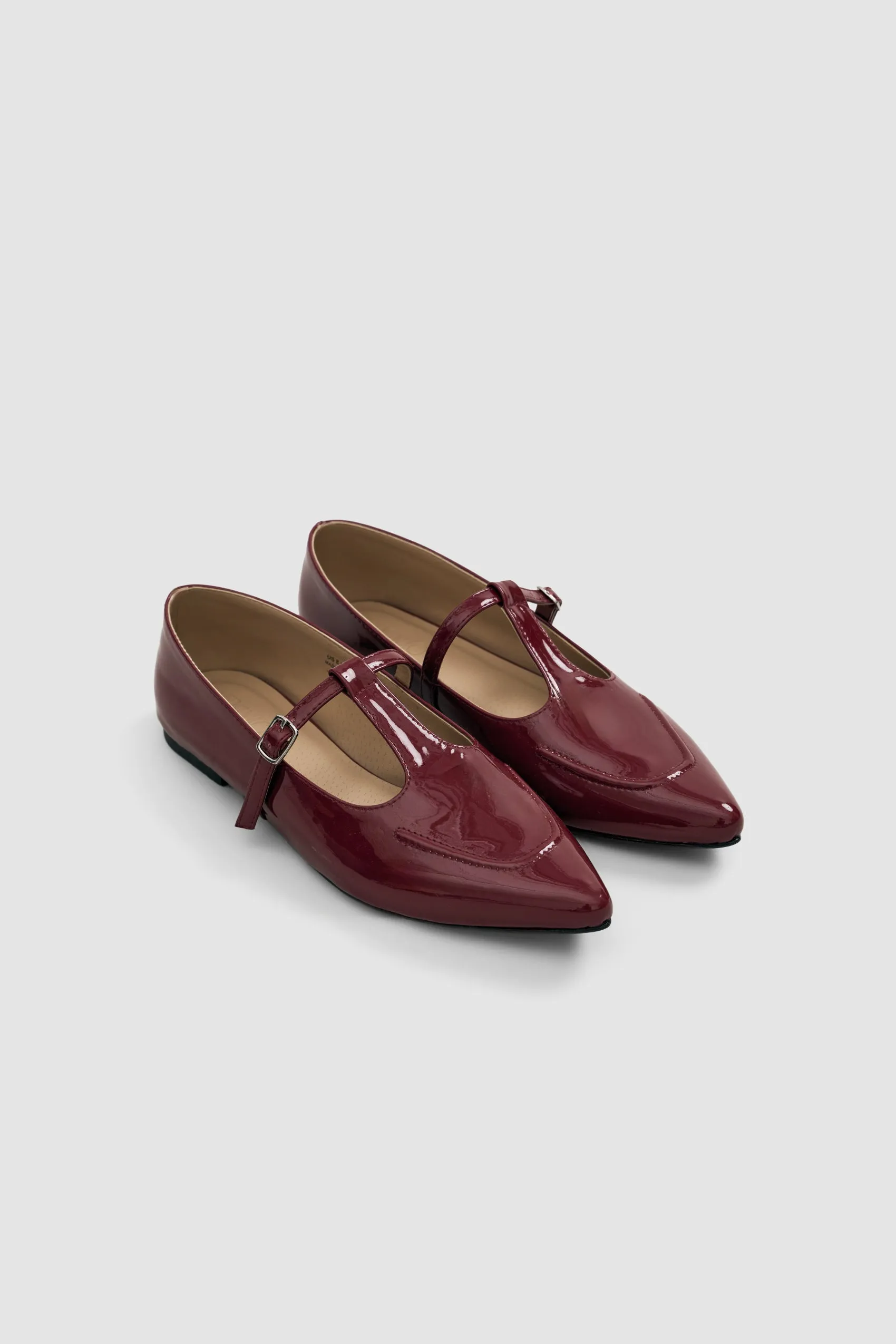 Pointed Mary Jane Patent Flats