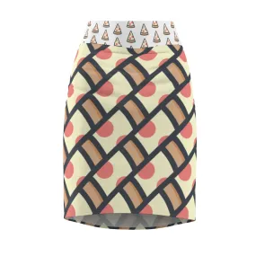 "I Wanna Pizza That" All-Over Pizza Pencil Skirt