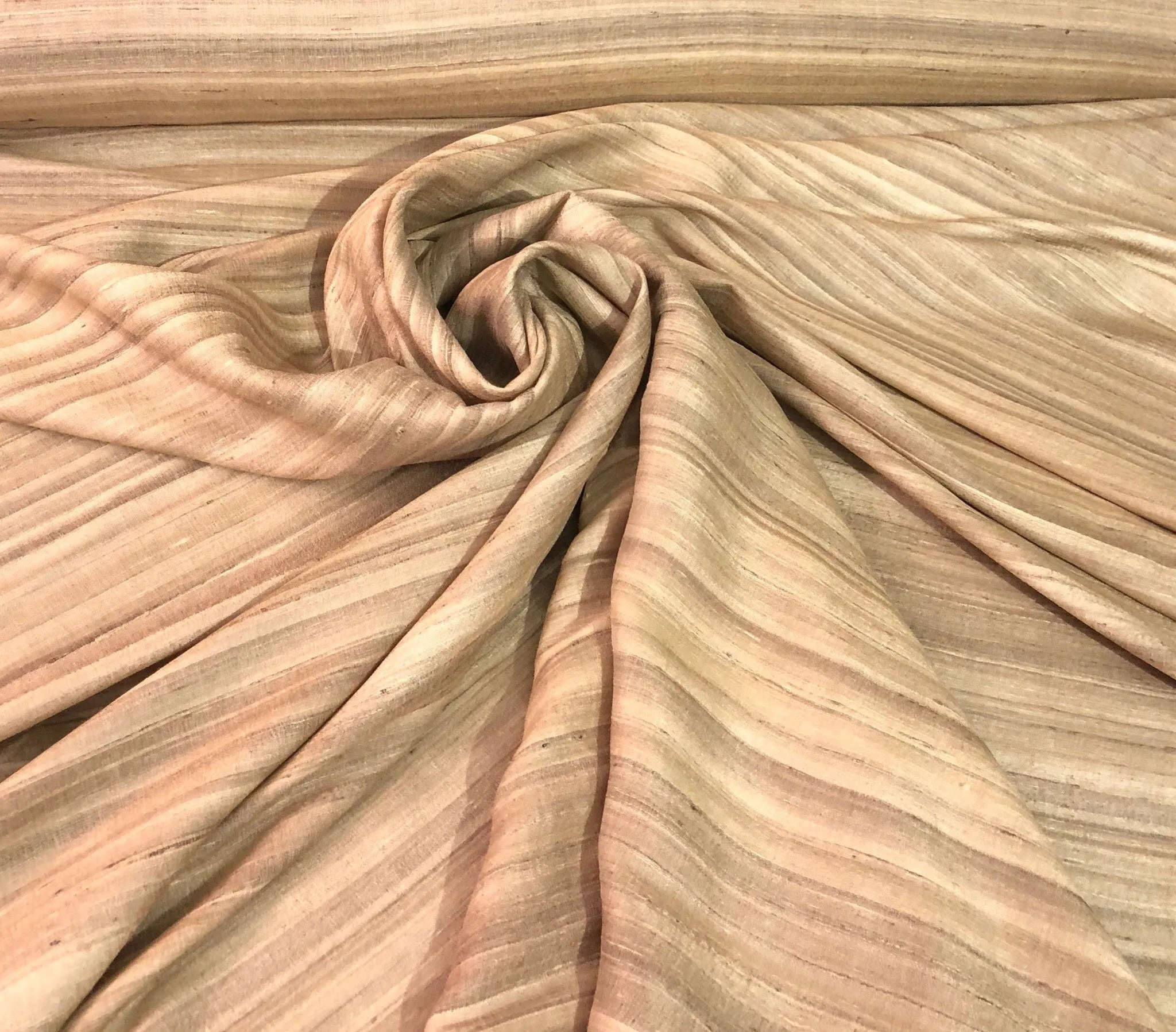 Raw silk 54&quot; wide  beautiful natural raw noil silk fabric sold by the yard