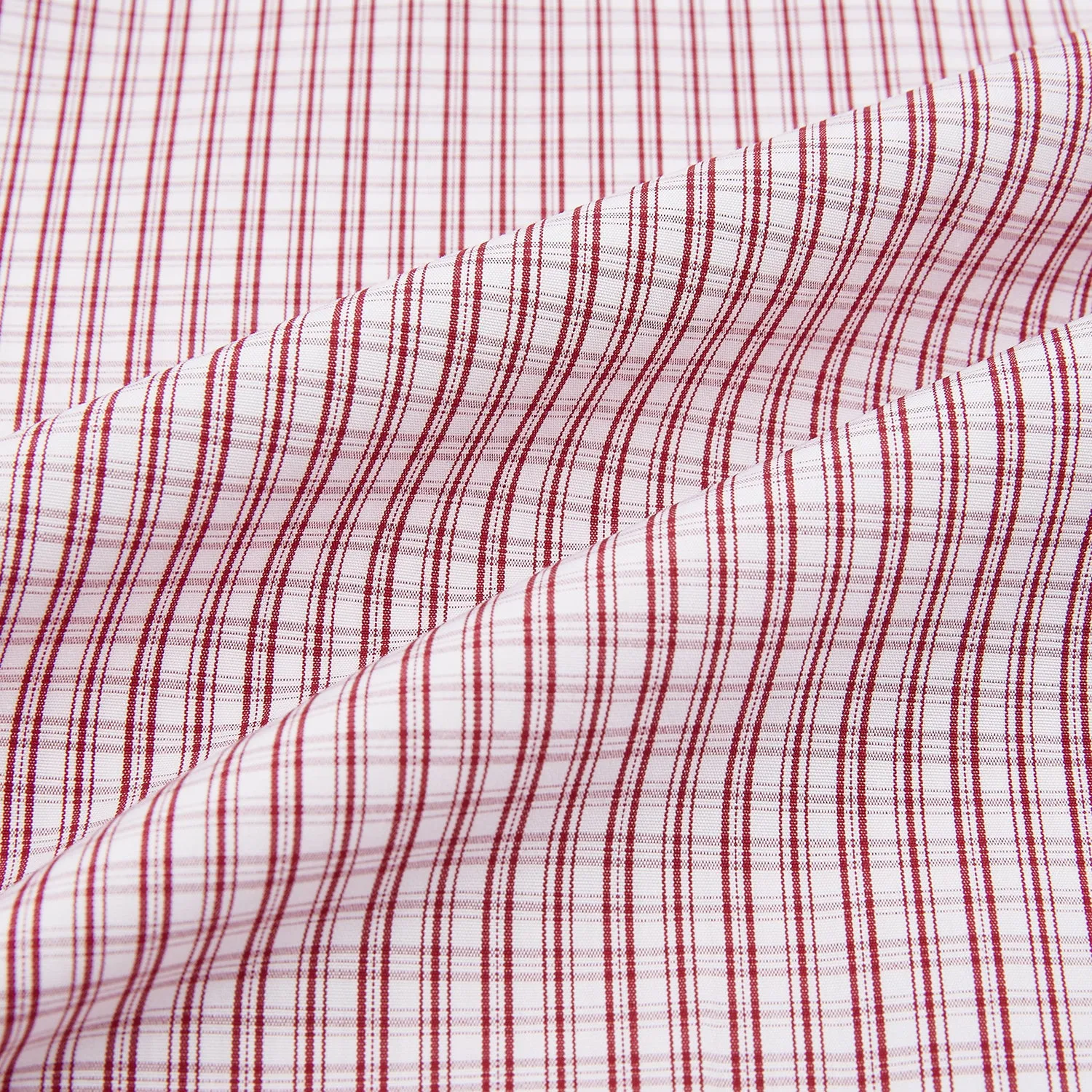 Red Micro Check Mayfair Shirt with Contrast T&A Collar and Cuffs