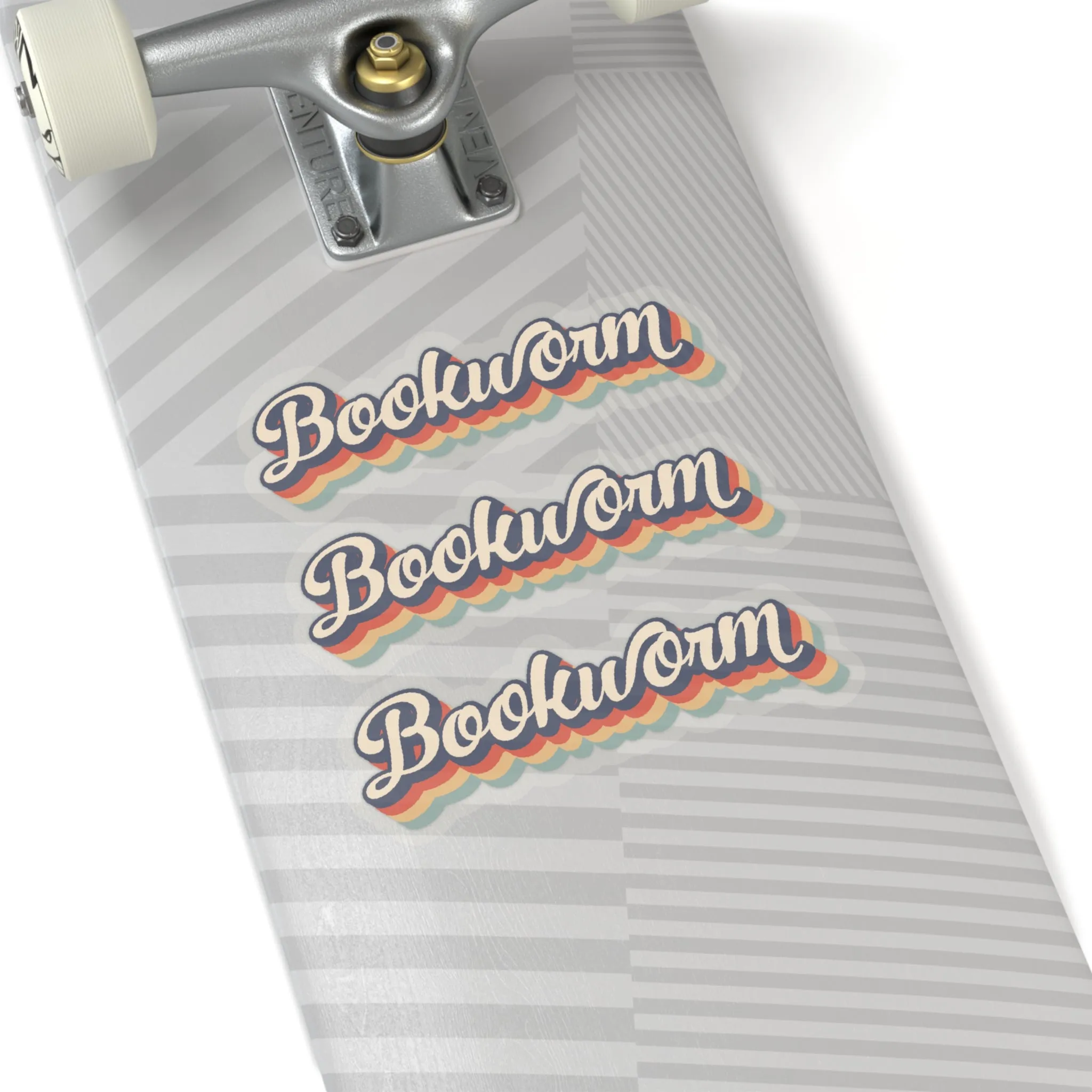 Retro Bookworm Book Lover Kiss-Cut Stickers | Book Worm Gifts