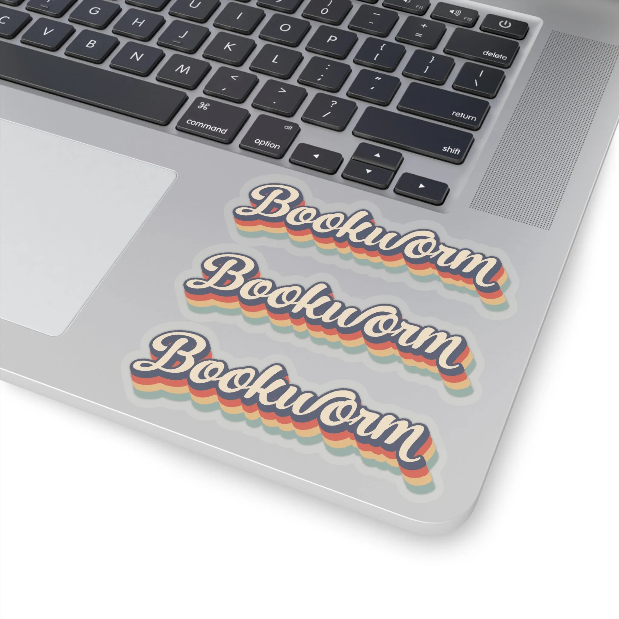 Retro Bookworm Book Lover Kiss-Cut Stickers | Book Worm Gifts