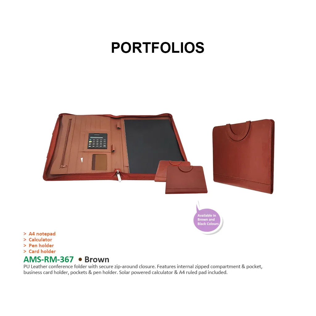RM-367 - PU Leather folder with Handle