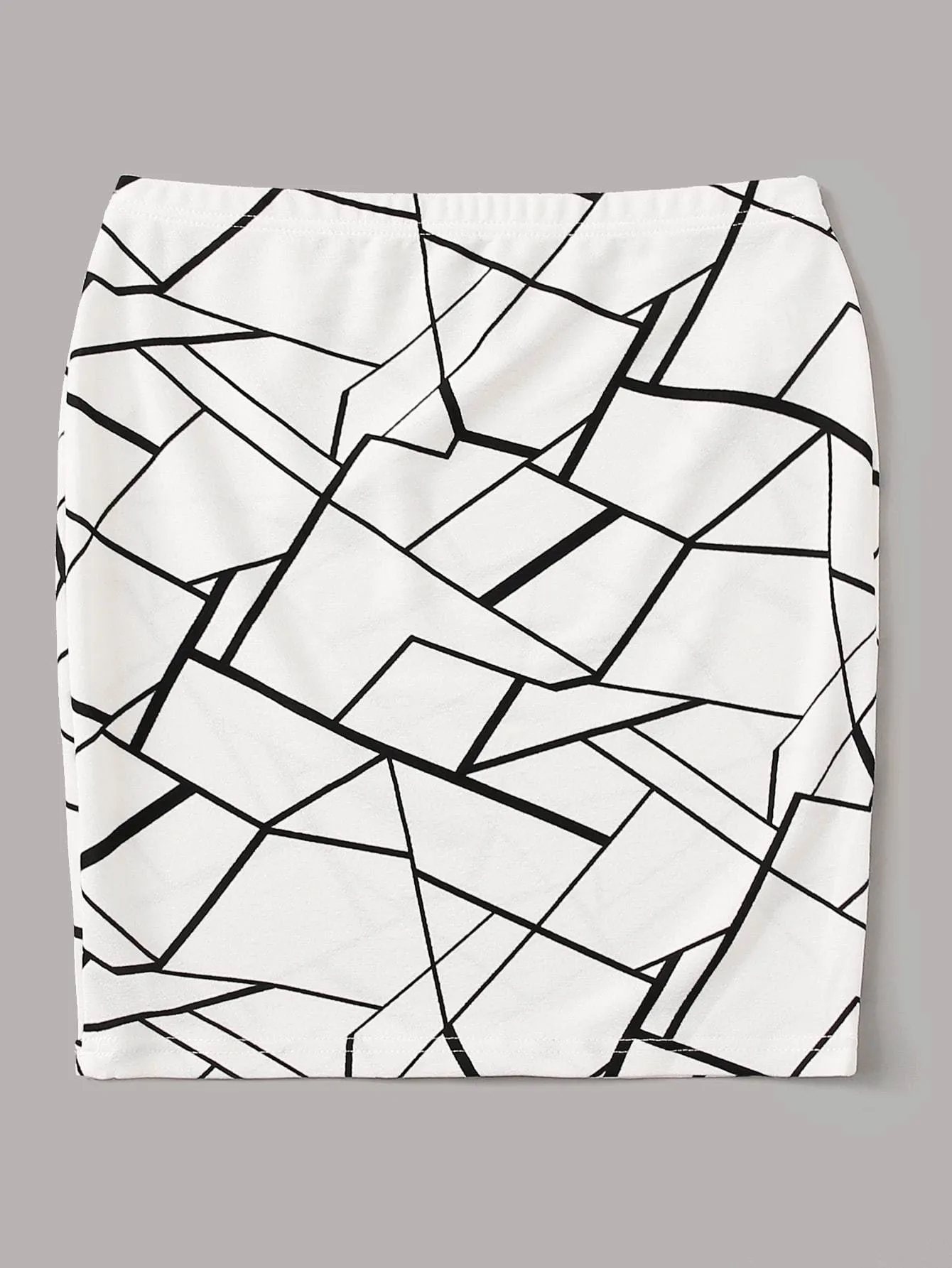 SHEIN Plus Geo Print Skirt