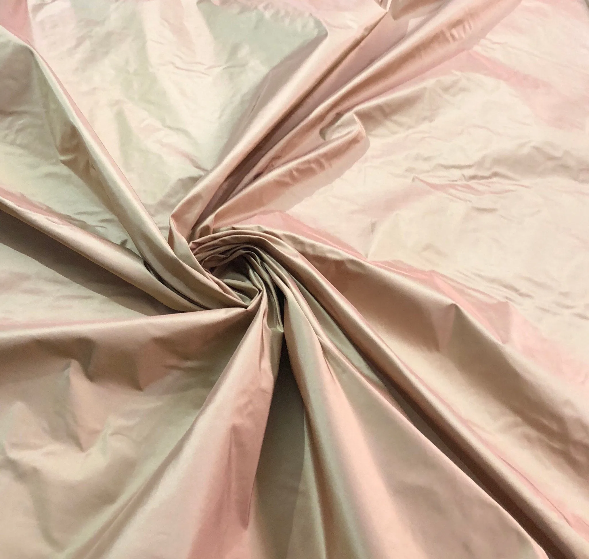 Silk taffeta 54&quot; wide    Beautiful peach gold color silk taffeta fabric sold by the yard