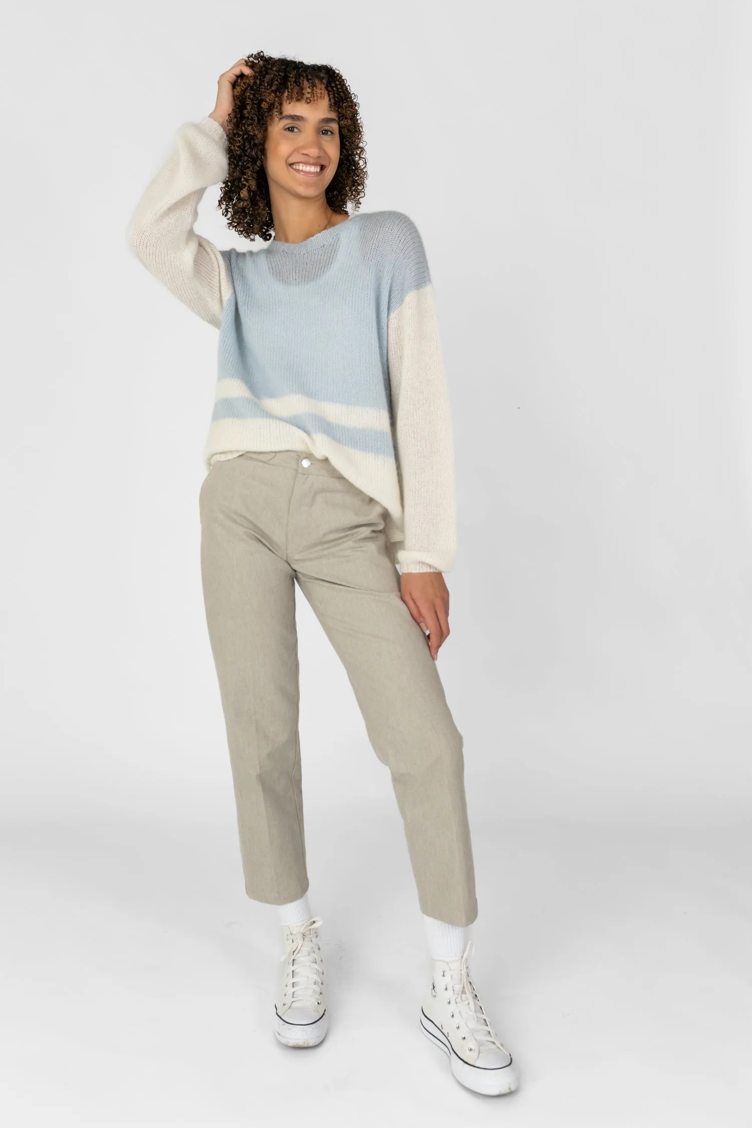 Slim-Fit Trousers Beige